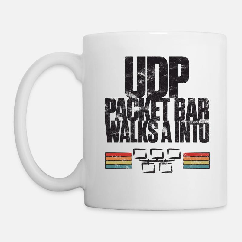 UDP Packet Bar Walks A Into - Tasse - Weiß