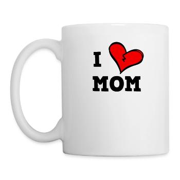 Ich liebe Mama - Tasse - Weiß - Links