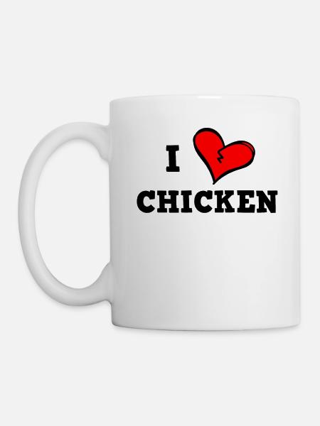 Ich mag Hühnchen - Tasse - Weiß