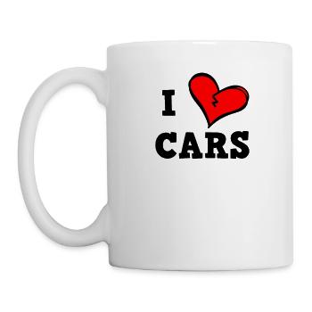 I love cars - Mug - white - Left