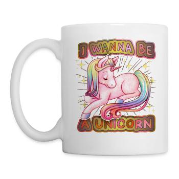 Licorne licorne mignonne, dicton de licorne kawaii - Mug blanc - blanc - Gauche
