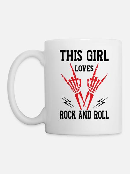 Rock and Roll Girl - Tasse - Weiß