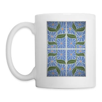 Art Nouveau, Arts & Crafts, Esthétique, Vintage-1900 - Mug blanc - blanc - Gauche