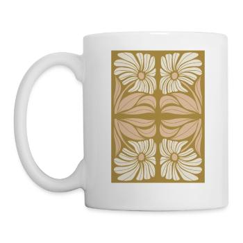 Art Nouveau, Arts & Crafts, Esthétique, Vintage-1900 - Mug blanc - blanc - Gauche