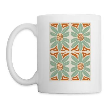 Art Nouveau, Arts & Crafts, Esthétique, Vintage-1900 - Mug blanc - blanc - Gauche