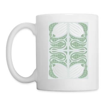 Art Nouveau, Arts & Crafts, Esthétique, Vintage-1900 - Mug blanc - blanc - Gauche