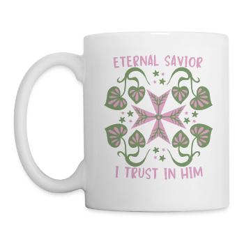 Jesus Christ, Jesus Cross Maltese Cross Saying - Mug - white - Left
