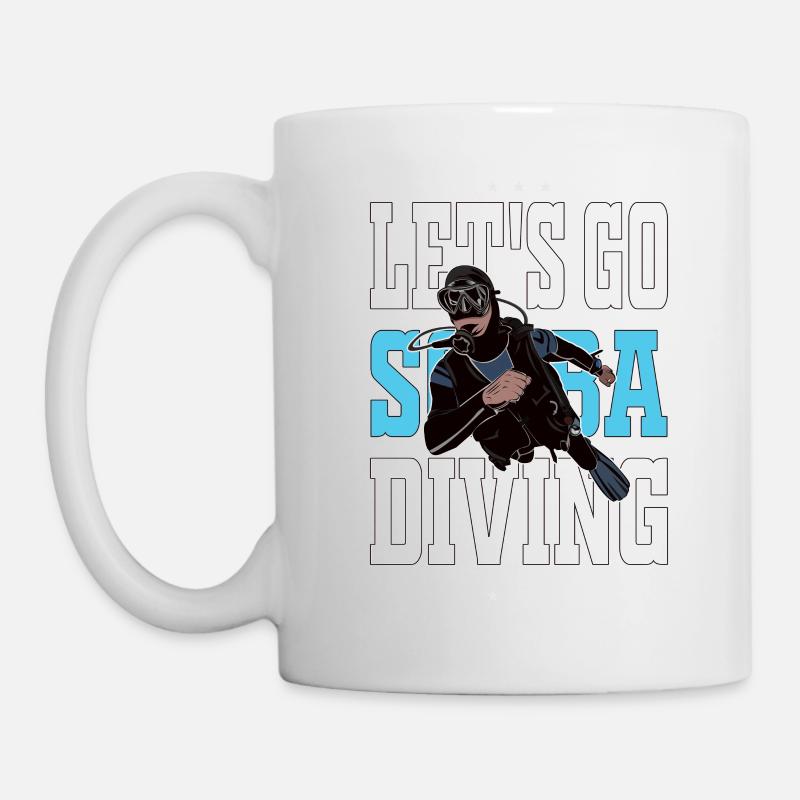 Let's go scuba diving Geschenk Tauchen - Tasse - Weiß