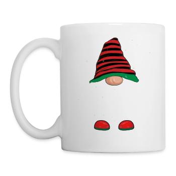 Café Buvant Gnome Famille Matching Noël - Mug blanc - blanc - Gauche