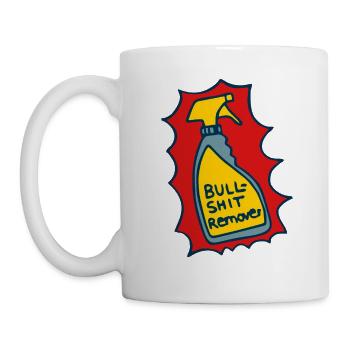 Reiniger, Bullshit Entferner - Tasse - Weiß - Links