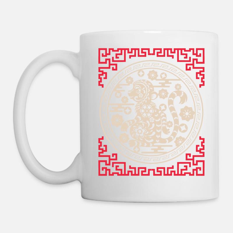 Horoscope chinois Chine Année du Singe - Mug blanc - blanc