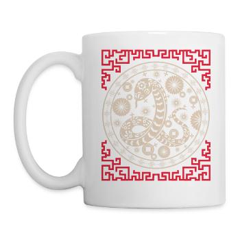Horoscope chinois Chine Année du Serpent - Mug blanc - blanc - Gauche