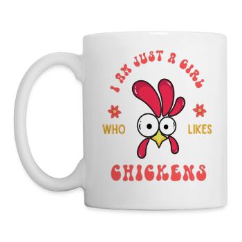 I Am Just A Girl Who Likes Chickens - Mug - white - Left
