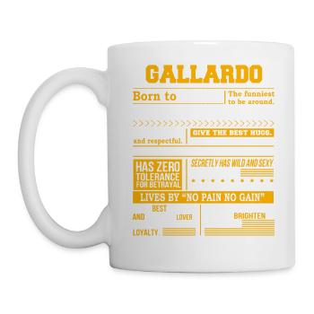 Gallardo Name Shirt Gallardo Born To Rule - Mug - white - Left