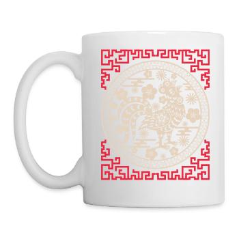 Horoscope chinois Chine Année du Coq - Mug blanc - blanc - Gauche