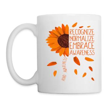 ADHD Awareness Sunflower Embrace Neurodiversity - Mug - white - Left