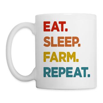 Eat Sleep Farm Repeat - Mug - white - Left