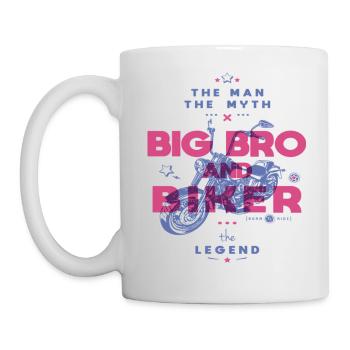 Big Bro And Biker The Man The Myth The Legend - Mug - white - Left