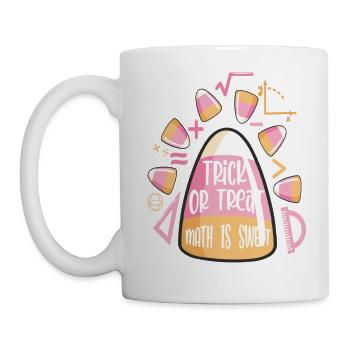 Trick Or Treat Halloween Math est un bonbon sucré maïs - Mug blanc - blanc - Gauche
