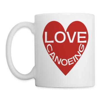 Exciting Love Canoeing Red Heart Hobby - Tasse - Weiß - Links
