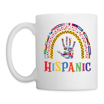 Happy National Hispanic Heritage Month Rainbow - Tasse - Weiß - Links