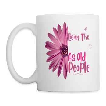 It's Weird Being The Same Age As Old People Flower - Mug - white - Left