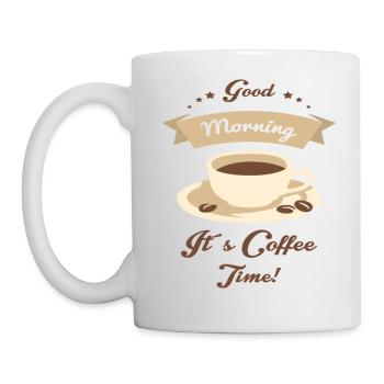 Good Morning it's Coffee Time - Tasse - Weiß - Links
