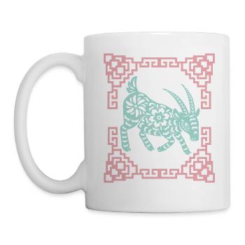 Année de la Chèvre, horoscope chinois Chine - Mug blanc - blanc - Gauche