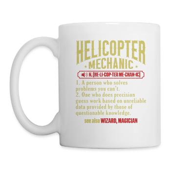 Helicopter Technician Helicopter Mechanic - Mug - white - Left