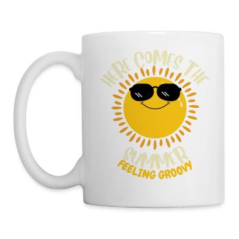 Here Comes The Summer Feeling Groovy - Mug - white - Left