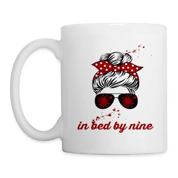 True Crime A Glass Of Wine In Bed By Nine - Mug - white - Left