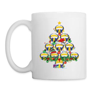 Volleyball Christmas Tree Santa Pickleball Lights - Tasse - Weiß - Links