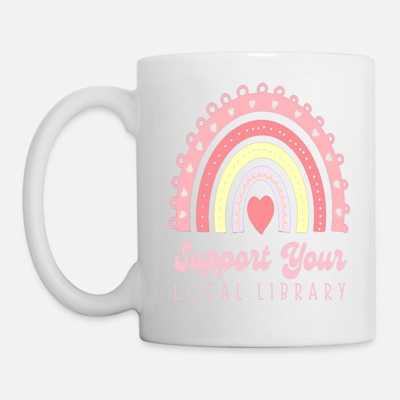 Support Your Local Library - Tasse - Weiß