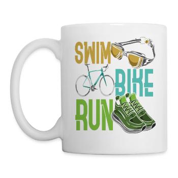 Children Triathlet Swim Bike Run Triathlon - Tasse - Weiß - Links