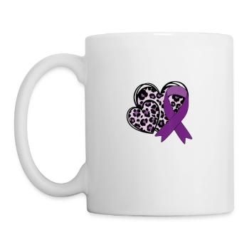 We Wear Purple For Aicardi Syndrome Awareness - Tasse - Weiß - Links