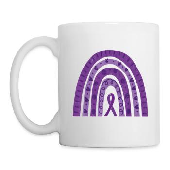 We Wear Purple For Aicardi Syndrome Awareness - Tasse - Weiß - Links