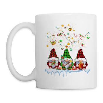 Gnomes Merry Christmas Light Family Gnome Xmas - Mug - white - Left