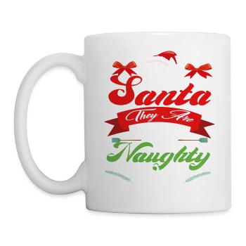 Cher Père Noël, ils sont les vilains Noël - Mug blanc - blanc - Gauche