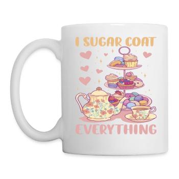 I Sugar Coat Everything Funny Baking - Mug blanc - blanc - Gauche