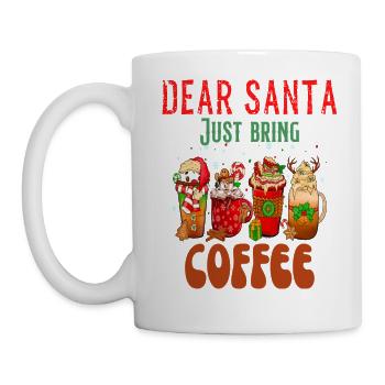 Christmas Dear Santa I Want Coffee - Mug - white - Left