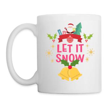 Christmas Let It Snow - Tasse - Weiß - Links