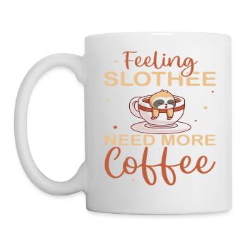 Se sentir paresseux a besoin de plus de café - Mug blanc - blanc - Gauche