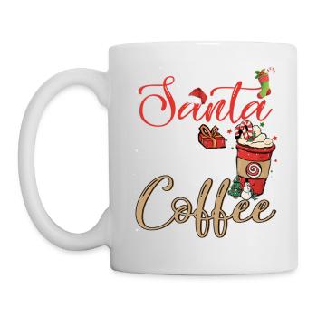 Cher Père Noël, apportez simplement un pyjama de Noël au café - Mug blanc - blanc - Gauche