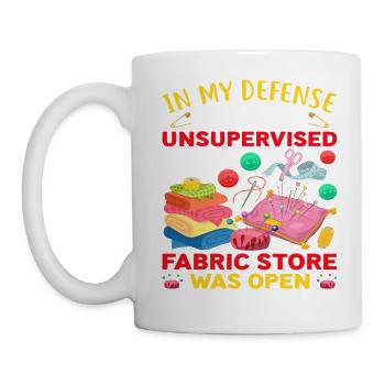 Funny Quilting Gift - Tasse - Weiß - Links