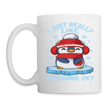 I Just Really Like Penguins Ok - Mug - white - Left