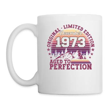 Original December 1973 49th birthday gift - Mug - white - Left