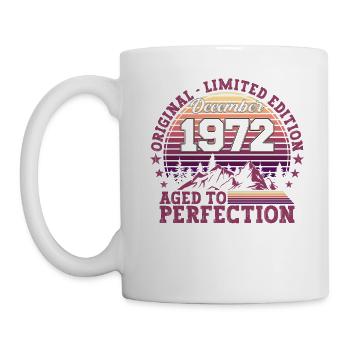 Cadeau original du 50e anniversaire de décembre 1972 - Mug blanc - blanc - Gauche