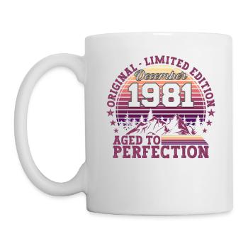 Original December 1981 41st birthday gift - Mug - white - Left