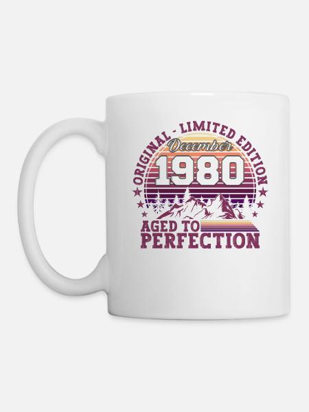 Original Dezember 1980 42. Geburtstag Geschenk - Tasse - Weiß