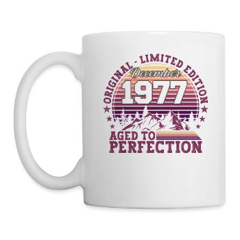 Original December 1977 45th birthday gift - Mug - white - Left